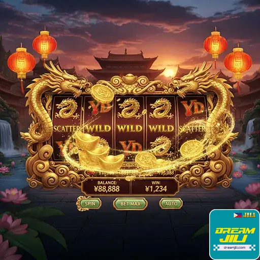 DREAMJILI mobile responsive casino interface on smartphone showing slot games and navigation