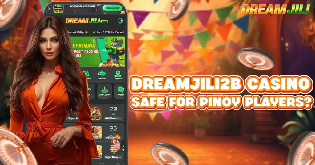 DREAMJILI casino interface overview showing game lobby and navigation